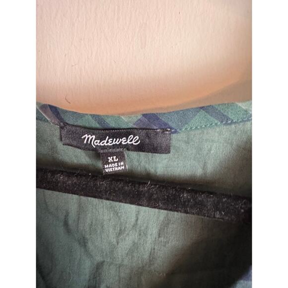 Madewell Green Plaid Mini Dress - Picture 6 of 11